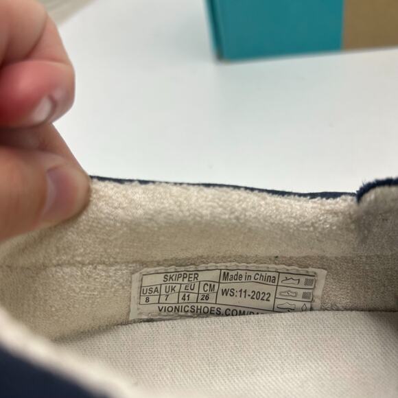 Vionic Skipper Canvas Slip-On Comfort Shoes Navy I4788F1400 Men's US 8M - Picture 9 of 10